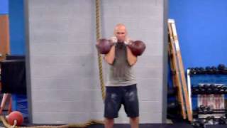 Double 32kg/70lb Kettlebell Clean-Squat-Push Press