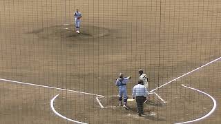 習志野高校4番 根立 陸斗くん豪快なスイングで一旦外野が下がり前に落ちて三塁打【千葉県高校野球春季大会2023年4月23日 習志野 対 東海大浦安】