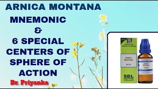 ARNICA MONTANA || TRAUMATIC MED.|| MNEMONIC || 6 SPECIAL CENTERS OF SPHERE OF ACTION | WOUND HEALING