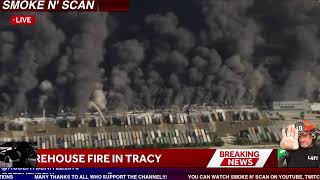 MASSIVE 3 ALARM FIRE IN TRACY,CALIFORNIA AT A WAREHOUSE #FIRE #LIVE