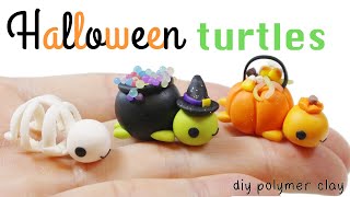 How to DIY Halloween Themed Turtles Polymer Clay Tutorial