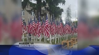Memorial Day preparations underway in downtown Marion, Va.