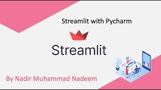 "Create Your First Web App with Streamlit in PyCharm| A Beginner's Guide"
