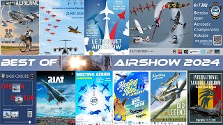 AirShows of 2024.The Best 45 Displays of 10 Airshows in W- Europe of 2024.For Aviation Addicts. 4k