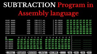 8086 Program to SUBTRACT 2 numbers | Assembly Language Program | Subtraction |