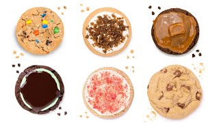 Crumbl Cookies 8/1/22 Banana Bread, Monster, Mint Brownie, Strawberry, Chocolate Caramel, Choc Chip