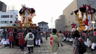 2012さかいで大橋まつり・太鼓台入場後の一斉かき上げ(2012/08/05) matsuri taiko