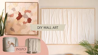 DIY || Grands tableaux abstraits et texturés | Large wall art - abstract and textured (eng.sub)