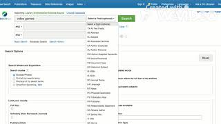 Library & Information Science Source Database Search Tutorial