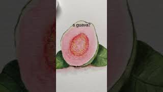 Learn to Paint a Watercolour Gauva #tropical #fruit #tutorial