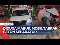 Pengemudi Diduga Mabuk, Mobil Tabrak Beton Separator Transjakarta di Jalan Medan Merdeka Barat