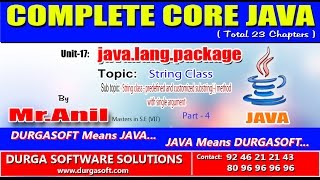 java.lang.package - predefined and customized substring method with single argument Part 4