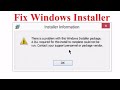 How to Fix There is a problem with Windows Installer package