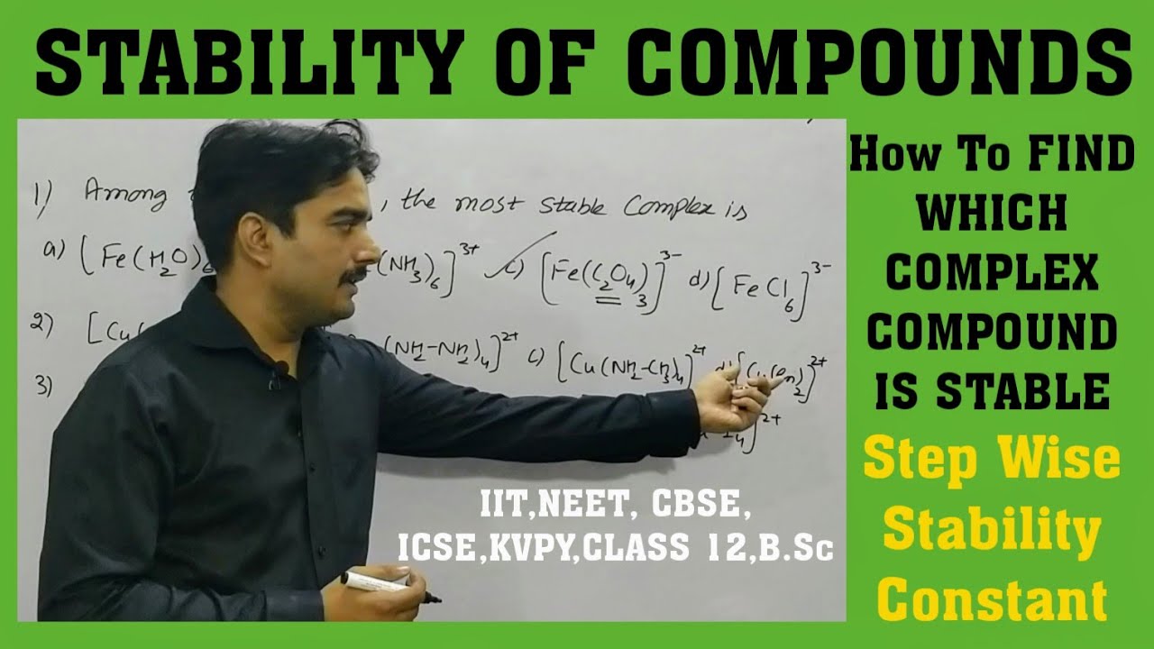 Stability Of Compound| How To Find Out Which Co-ordinate Compound Is ...