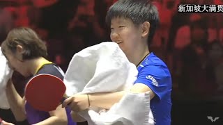 教科书级别的打削球，孙颖莎3-0徐孝元 2025WTT新加坡大满贯 女单1/32决赛