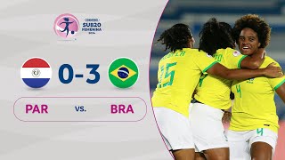 PARAGUAY vs. BRASIL [0-3] | RESUMEN | CONMEBOL SUB20 FEM | FASE FINAL