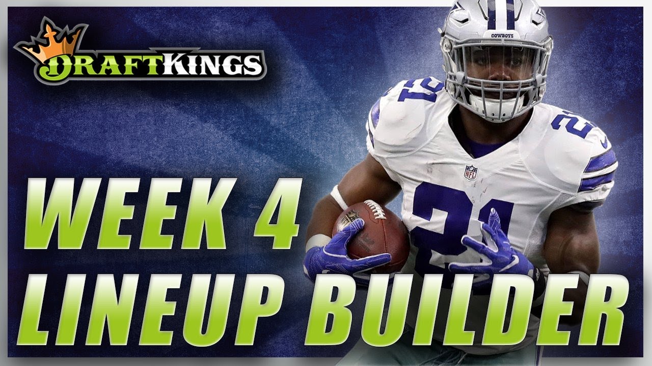 DRAFTKINGS WEEK 4 NFL DFS PICKS | TOURNAMENT LINEUP STRATEGY - YouTube