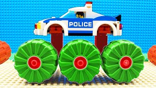 Lego Police Super Truck vs Dinosaur Prison Break, Crane, Excavator, Train, Locomotive, Airplane