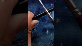 Starry Night Sky with Watercolors: Full Tutorial Linked