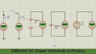 2. how to add ground and voltage supply in Proteus