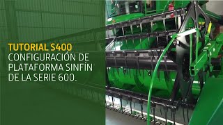 ¿Cómo configurar la plataforma sinfín de la serie 600?