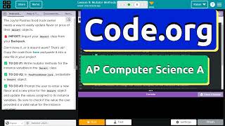 Code.org Lesson 9.6A Mutator Methods | Tutorial with Answers | Unit 2 CSA