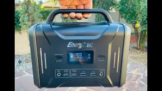 Energizer Portable Power Station 300W/320Wh Solar Generator Fast Charging by LiFePO4 Batteries.