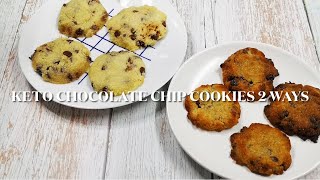 Keto Chocolate Chip Cookies in 2 ways 生酮巧克力豆曲奇饼干两种方式