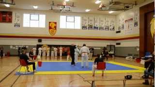 2013 Alberta open kyokushin M Zarandah CB heavy weight 1st fight