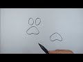 how to draw a cat paw print step by step easy version easy drawings