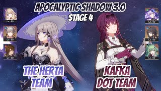 The Herta x Serval \u0026 Kafka DoT Team Apocalyptic Shadow Stage 4 (3 Stars) | Honkai Star Rail