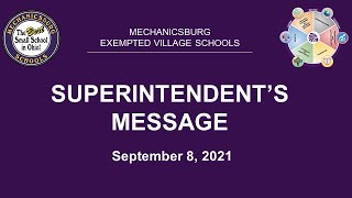 Superintendent Update 9/8/21