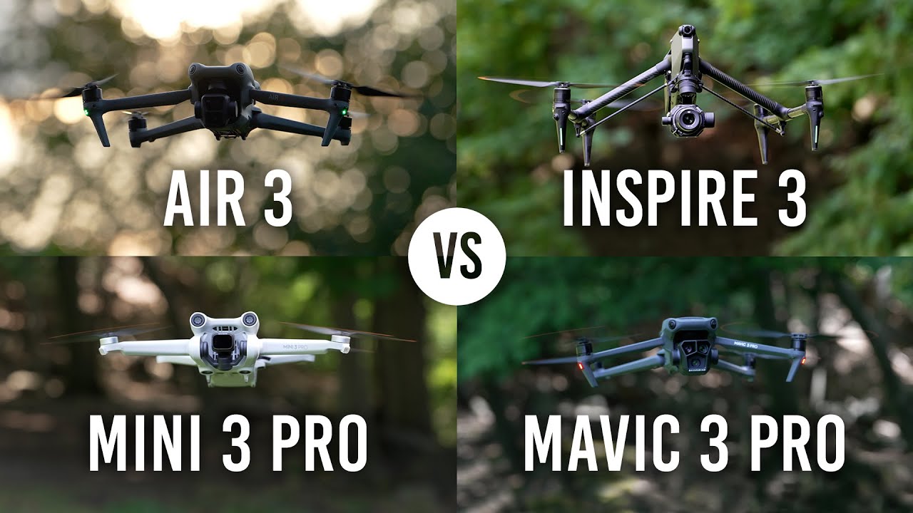 DJI Battle Of The 3's: Air 3 Vs Inspire 3 Vs Mini 3 Pro Vs Mavic 3 Pro ...