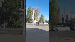 Astana September Morning: пересечение улицы Московской и проспекта Победы