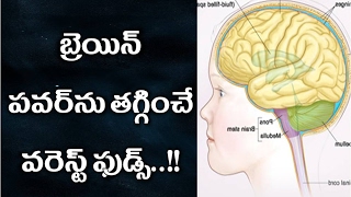 బ్రెయిన్ పవర్ ను తగ్గించే 10 వరెస్ట్ ఫుడ్స్ | brain power tagginche worst foods?