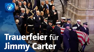 Staatsbegräbnis für Ex-US-Präsident Carter in Washington