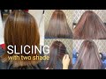 Slicing Technique with Two Shade by AISHA BUTT