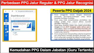 DETAIL Perbedaan PPG Jalur Reguler dan PPG Jalur Recognisi pada PPG Daljab 2024 untuk Guru Tertentu