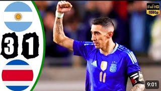 Argentina vs Costa Rica 3-1 Highlights 2024