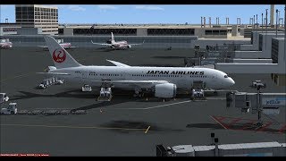 Dallas Ft Worth Intl (KDFW) to Tokyo Narita Intl (RJAA) FSX QualityWings Japan Air B787-8