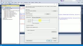 Setting connection string in Visual Studio with MS SQL