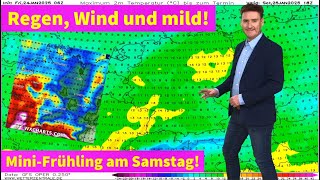 Kurze Frühlingsdüse am Samstag: 10 bis 18°C. Nächste Woche weiter mild, windig und nass! Nix Winter.