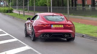 Jaguar F-Type V8 R Coupe - LOUD Accelerations & Crackles !