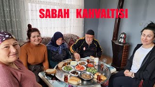 EN DOĞAL HALİMİZLE ANNEMİN KÖYÜNDE BİR GÜN SABAH KAHVALTISI