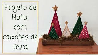 Projeto de Natal com caixote de feira