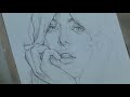 pencil drawing portrait toh yasu藤保 086 pencilart pencilsketch howtodraw 鉛筆画デモンストレーション 鉛筆画テクニック