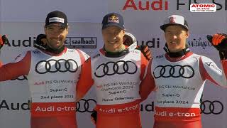 AUDI FIS Ski World Cup finals - Saalbach men's Super G - Globe award ceremony, March 22, 2024
