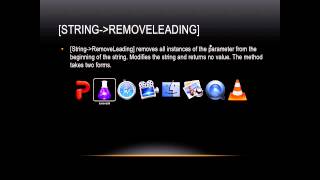 Lasso Programming: [string→removeLeading]