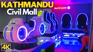 Inside CIVIL MALL Sundhara Walking Tour Kathmandu City/Brand NEW VR Park/ GAMEZONE/Restaurants