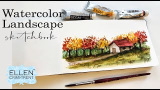Watercolor Landscape Tutorial- sketchbook ideas